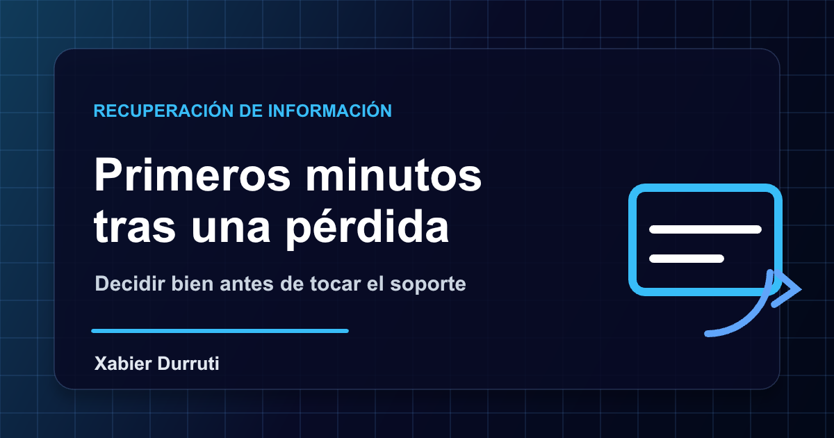 Cuando se pierde información: qué hacer en los primeros minutos