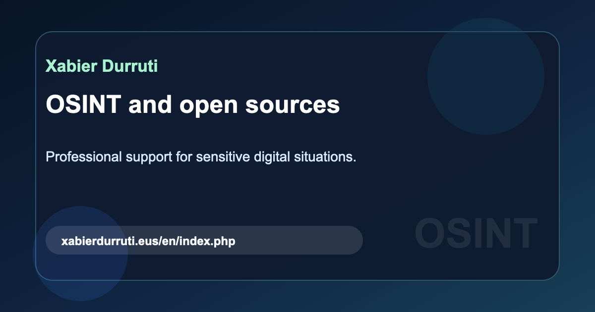 OSINT: public information is not always clear information