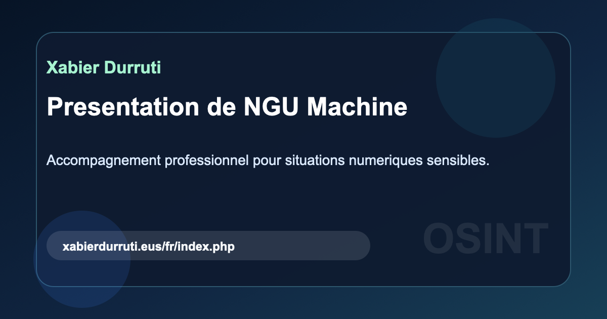 NGU Machine: un outil web pour chiffrer et dechiffrer des messages