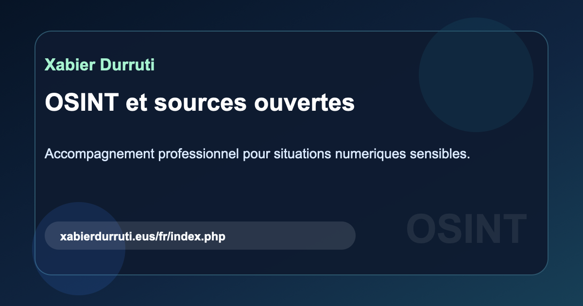 OSINT: l information publique n est pas toujours une information claire